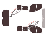 Kit de láminas tintadas Ford Custom Transit (1) Furgón 4/5 puertas (2014 - 2023) Kit de láminas tintadas Ford Custom Transit (1) Furgón 4/5 puertas (2014 - 2023)
