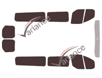 Kit de láminas tintadas Ford Custom Transit (1) Largo 6 puertas (2014 - 2023) Kit de láminas tintadas Ford Custom Transit (1) Largo 6 puertas (2014 - 2023)