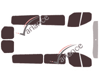 Ford Custom Transit (1) LONG 5-door tinted film kit (2014 - 2023) Ford Custom Transit (1) LONG 5-door tinted film kit (2014 - 2023)