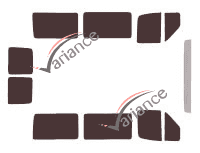 Ford Transit (3) 5-door tinted film kit (1986 - 2000) Ford Transit (3) 5-door tinted film kit (1986 - 2000)