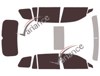 Tinted film kit Honda Passport (3) 5-door (2018 - 2025) Tinted film kit Honda Passport (3) 5-door (2018 - 2025)