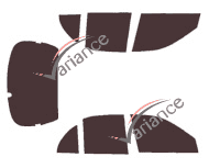 Hyundai Accent (1) 5-door (1994 - 2000) tinted film kit Hyundai Accent (1) 5-door (1994 - 2000) tinted film kit