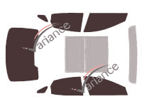 Hyundai Azera (5) 4-door sedan (2012 - 2019) tinted film kit Hyundai Azera (5) 4-door sedan (2012 - 2019) tinted film kit