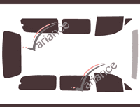 Hyundai Satellite (1) Long 4-door (1997 - 2007) tinted film kit Hyundai Satellite (1) Long 4-door (1997 - 2007) tinted film kit