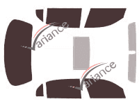 Jaguar XJ (5) L-Long 4-door sedan (2003 - 2011) tinted film kit Jaguar XJ (5) L-Long 4-door sedan (2003 - 2011) tinted film kit