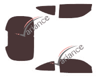 Jaguar XK Coupé 2 porte kit pellicola colorata (1996 - 2006) Jaguar XK Coupé 2 porte kit pellicola colorata (1996 - 2006)