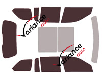 Jeep Grand Cherokee (5) 5-door tinted film kit (since 2021) Jeep Grand Cherokee (5) 5-door tinted film kit (since 2021)