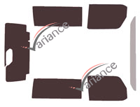 Jeep Wrangler (5) Long 3-door tinted film kit (since 2018) Jeep Wrangler (5) Long 3-door tinted film kit (since 2018)