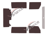 Jeep Wrangler (4) 3-door (2011 - 2018) tinted film kit Jeep Wrangler (4) 3-door (2011 - 2018) tinted film kit