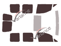 Volkswagen Caddy (4) 6-door (2016 - 2020) tinted film kit Volkswagen Caddy (4) 6-door (2016 - 2020) tinted film kit