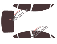 Tinted film kit Kia Forte (2) 4-door sedan (2013 - 2019) Tinted film kit Kia Forte (2) 4-door sedan (2013 - 2019)