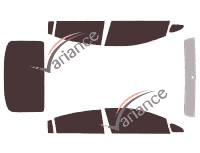 Tinted film kit Kia Rio (3) 4-door sedan (2012 - 2018) Tinted film kit Kia Rio (3) 4-door sedan (2012 - 2018)