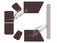 Land Rover Defender (2) pick-up de 2 puertas (1990 - 2017) kit de lámina tintada Land Rover Defender (2) pick-up de 2 puertas (1990 - 2017) kit de lámina tintada