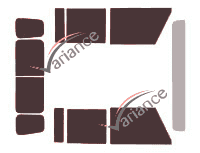 Kit de lámina tintada para Land Rover Defender (1) Pick-Up 4 puertas (1983 - 2001) Kit de lámina tintada para Land Rover Defender (1) Pick-Up 4 puertas (1983 - 2001)