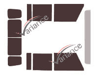 Land Rover Defender (2) pick-up de 4 puertas (1990 - 2017) kit de lámina tintada Land Rover Defender (2) pick-up de 4 puertas (1990 - 2017) kit de lámina tintada