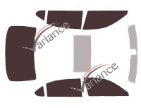 Lexus LS (4) Long 4-door sedan (2007 - 2017) tinted film kit Lexus LS (4) Long 4-door sedan (2007 - 2017) tinted film kit