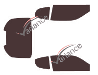 Tinted film kit Maserati 4200 GT Coupe 3 doors (2002 - 2007) Tinted film kit Maserati 4200 GT Coupe 3 doors (2002 - 2007)