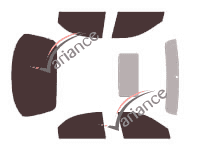 Mazda Xedos 9 Sedan 4 door tinted film kit (1992 - 2001) Mazda Xedos 9 Sedan 4 door tinted film kit (1992 - 2001)