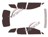 Kit de láminas tintadas para el Mazda CX-7 5 puertas (2007 - 2012) Kit de láminas tintadas para el Mazda CX-7 5 puertas (2007 - 2012)