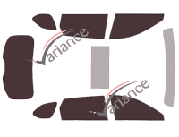 Mazda CX-9 (2) 5-door (2016 - 2023) tinted film kit Mazda CX-9 (2) 5-door (2016 - 2023) tinted film kit