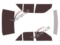 Tinted film kit Mercedes-Benz 190 Sedan 4-door (1982 - 1993) Tinted film kit Mercedes-Benz 190 Sedan 4-door (1982 - 1993)