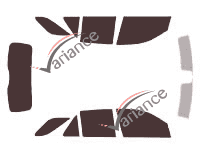 Mercedes-Benz ML (3) 5-door (2011 - 2015) tinted film kit Mercedes-Benz ML (3) 5-door (2011 - 2015) tinted film kit