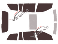 Mercedes-Benz GL-Class (1) 5-door (2006 - 2013) tinted film kit Mercedes-Benz GL-Class (1) 5-door (2006 - 2013) tinted film kit