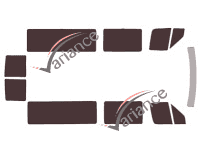 Volkswagen LT (2) Medium 5-door (1996 - 2006) tinted film kit Volkswagen LT (2) Medium 5-door (1996 - 2006) tinted film kit