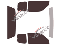 Tinted film kit Mitsubishi L200 (3) Club Cab Pick-up 2 doors (1996 - 2006) Tinted film kit Mitsubishi L200 (3) Club Cab Pick-up 2 doors (1996 - 2006)