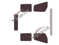 Mitsubishi Fuso Crew Cab 4 door tinted film kit (since 2007)
