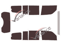 Tinted film kit Mitsubishi Pajero (4) Long 5 doors (2011 - 2021) Tinted film kit Mitsubishi Pajero (4) Long 5 doors (2011 - 2021)