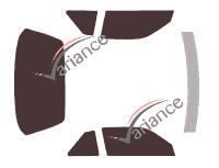 Nissan 200-240 SX (3) 2-door Coupe (1989 - 1994) tinted film kit