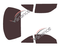 Nissan 200-240 SX (4) 2-door Coupe (1994 - 2000) tinted film kit Nissan 200-240 SX (4) 2-door Coupe (1994 - 2000) tinted film kit