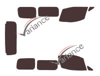 Nissan Evalia tinted film kit (1) NV200 5-door (2009 - 2021) Nissan Evalia tinted film kit (1) NV200 5-door (2009 - 2021)