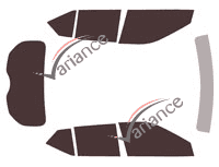 Nissan Kicks (1) 5-door (2016 - 2024) tinted film kit Nissan Kicks (1) 5-door (2016 - 2024) tinted film kit