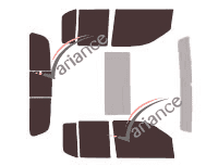 Nissan Navara Tinted Film Kit (3) 4-door pick-up (2005 - 2015) Nissan Navara Tinted Film Kit (3) 4-door pick-up (2005 - 2015)