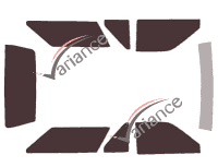 Nissan Terrano (1) 3-door (1985 - 1995) tinted film kit Nissan Terrano (1) 3-door (1985 - 1995) tinted film kit