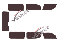 Nissan Urvan 5-door tinted film kit (since 2012) Nissan Urvan 5-door tinted film kit (since 2012)