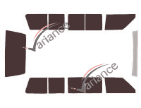 Nissan Vanette (1) 4-door (1985 - 1994) tinted film kit Nissan Vanette (1) 4-door (1985 - 1994) tinted film kit