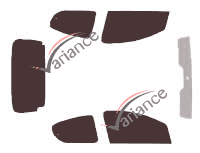 Toyota Aygo (1) 5 porte (2005 - 2014) kit pellicola colorata Toyota Aygo (1) 5 porte (2005 - 2014) kit pellicola colorata