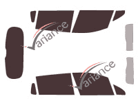 Peugeot tinted film kit 2008 (1) 5 doors (2013 - 2020) Peugeot tinted film kit 2008 (1) 5 doors (2013 - 2020)