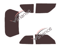 Peugeot tinted film kit 309 (phase 1) 3 doors (1985 - 1990) Peugeot tinted film kit 309 (phase 1) 3 doors (1985 - 1990)