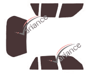 Peugeot tinted film kit 309 (phase 1) 5 doors (1985 - 1990) Peugeot tinted film kit 309 (phase 1) 5 doors (1985 - 1990)