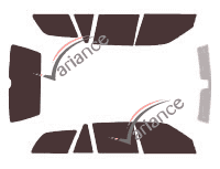 Peugeot 406 (1) 5 porte estate (1995 - 2004) kit di pellicole colorate Peugeot 406 (1) 5 porte estate (1995 - 2004) kit di pellicole colorate