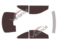 Peugeot 406 (1) Coupé 3 porte (1996 - 2005) kit di pellicole colorate Peugeot 406 (1) Coupé 3 porte (1996 - 2005) kit di pellicole colorate