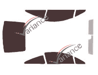 Peugeot 407 (1) Coupe 3 doors (2005 - 2012) tinted film kit Peugeot 407 (1) Coupe 3 doors (2005 - 2012) tinted film kit