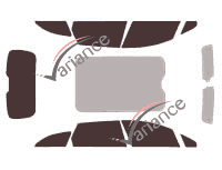 Tinted film kit Peugeot 508 (1) RXH Break 5 doors (2012 - 2018) Tinted film kit Peugeot 508 (1) RXH Break 5 doors (2012 - 2018)