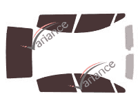 Peugeot 508 (1) Sedan 4 doors (2011 - 2018) tinted film kit Peugeot 508 (1) Sedan 4 doors (2011 - 2018) tinted film kit