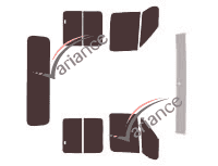 Tinted film kit Fiat Ducato (1) Double Cab Pick-Up 4 doors (1994 - 2006) Tinted film kit Fiat Ducato (1) Double Cab Pick-Up 4 doors (1994 - 2006)