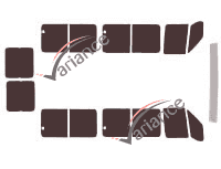 Peugeot Boxer (1) Long 5 doors (1994 - 2006) tinted film kit Peugeot Boxer (1) Long 5 doors (1994 - 2006) tinted film kit